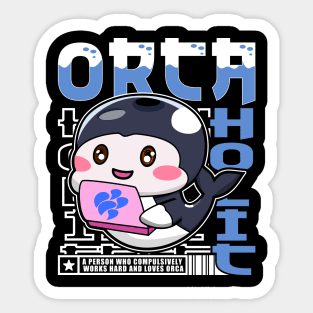 Orca Whale Animal Working Funny Sticker